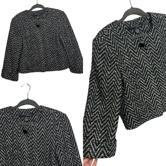 NWT Living Contrast Ladies Fashion Wool Blend Career Business Blazer SZ 12 - Picture 1 of 8